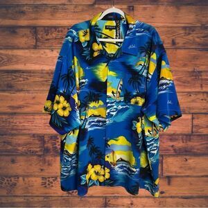 Koman Sport Hawaiian Floral Luau Shirt 4X